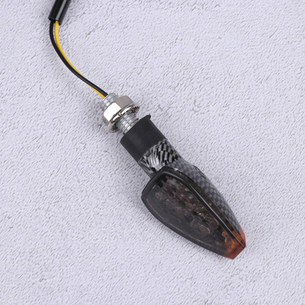 1 Pair LED Motorcycle Turn Light Modified Turn Lamp Practical Motorcycle Turn Signal (Snake Pattern Sheel, Grey Lens)