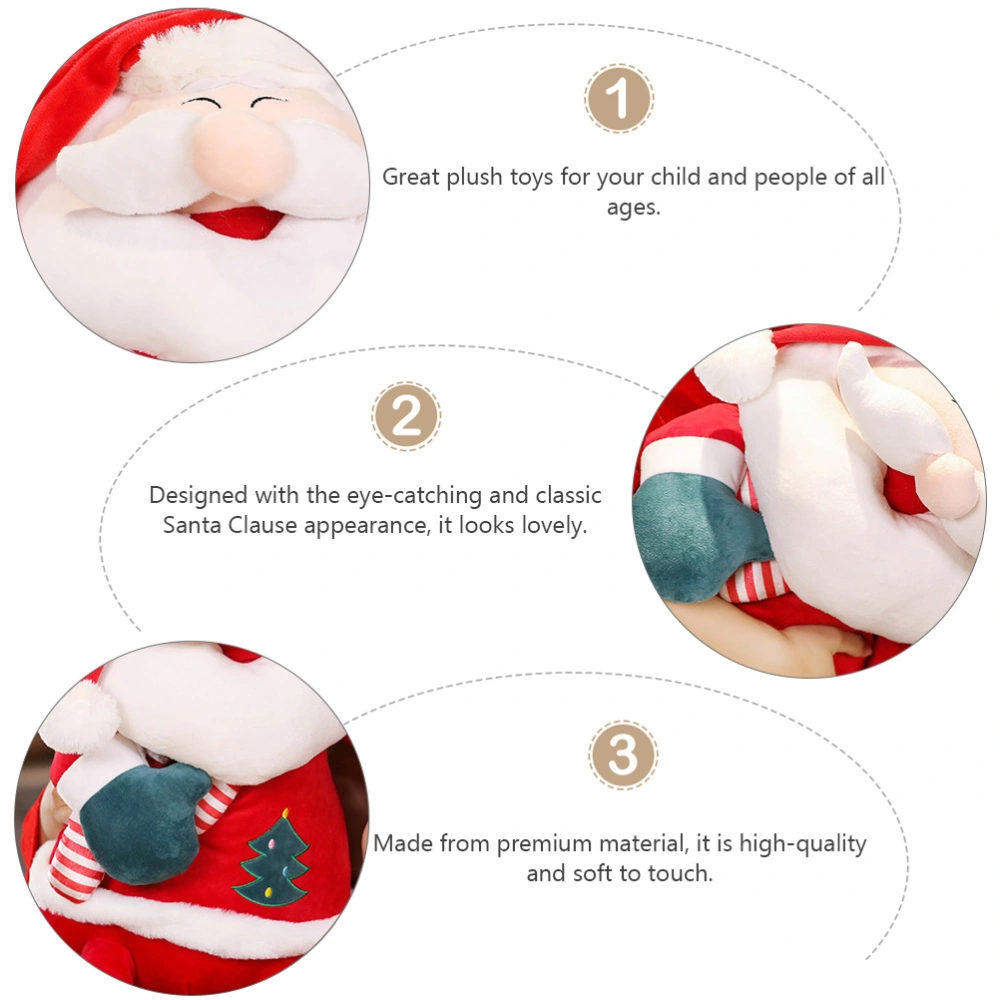 Classic Christmas Toy Santa Clause Plush Stuffed Doll for Kids Gift (Red)