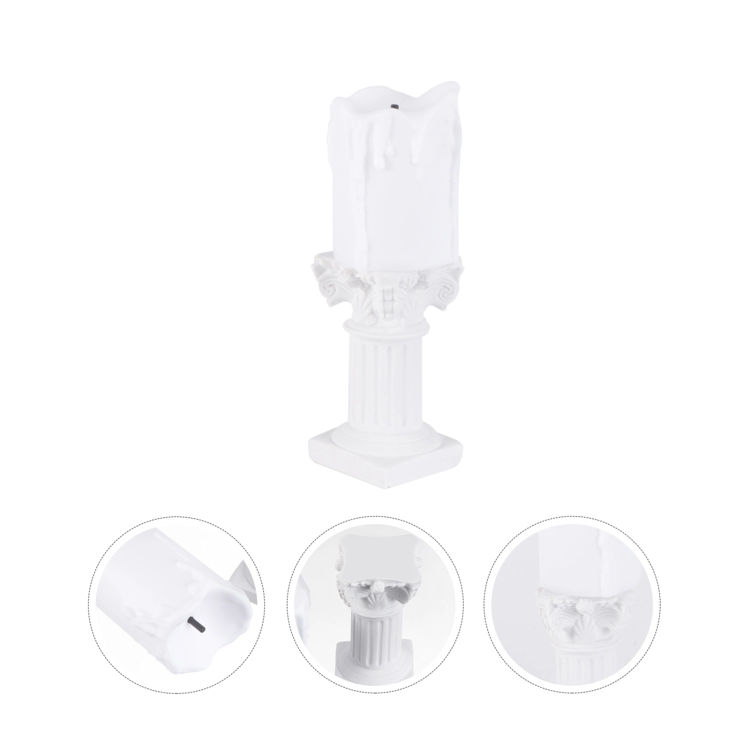 1 Set Simulation Candle Lamp Decorative Candle Lamp Photography Prop (White)