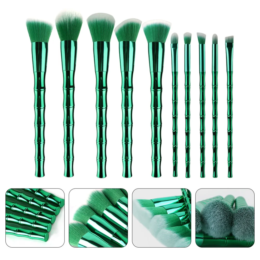 10pcs Multifunctional Makeup Brush Kit Cosmetic Brushes Face Powder Brush