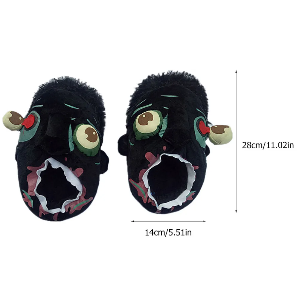 1 Pair Halloween Funny Slipper Horror Zombie Slippers Cartoon Cotton Slippers