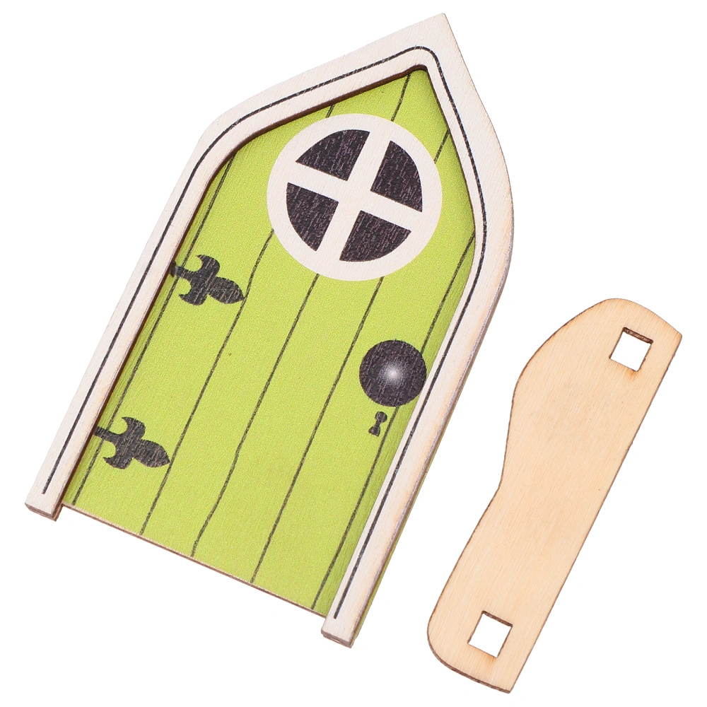 1Pc Wooden Fairy Door Ornament Elf Door Decoration Beautiful Trees Decoration