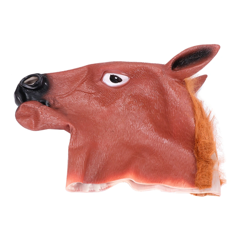 1Pc Horse Head Shaped Cosplay Mask Halloween Masquerade Horror Mask Costume Prop