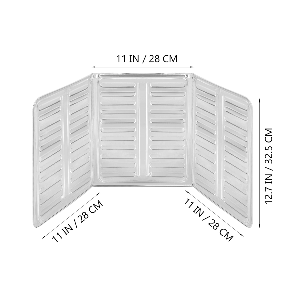 OUNONA Anti Splatter Shield Guard Screen Board Aluminum Foil Oil Block Oil Barrier Oil-Proof Kitchen Tool