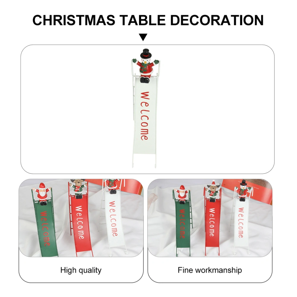 1Pc Christmas Table Decoration Xmas Welcome Sign Iron Art Decor Party Supplies