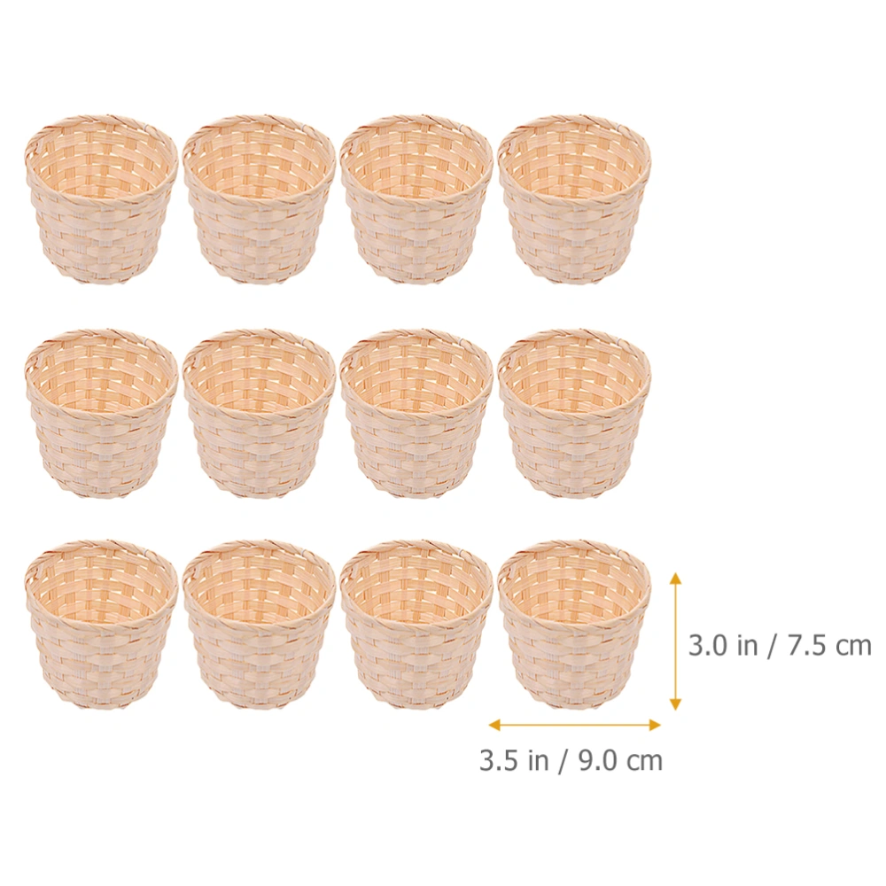 16pcs Woven Flower Baskets Woven Storage Basket Organizer for Crafts Decoration