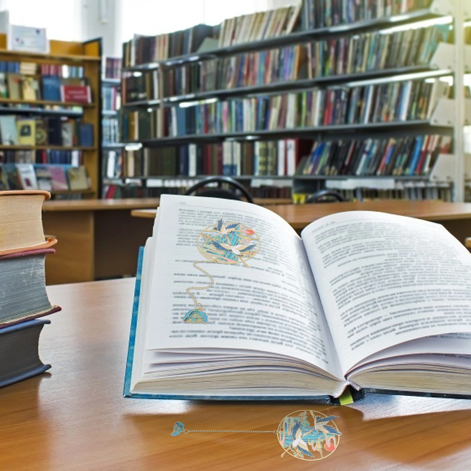 Creative Bookmark with Pendant Exquisite Decorative Bookmark Page Marker