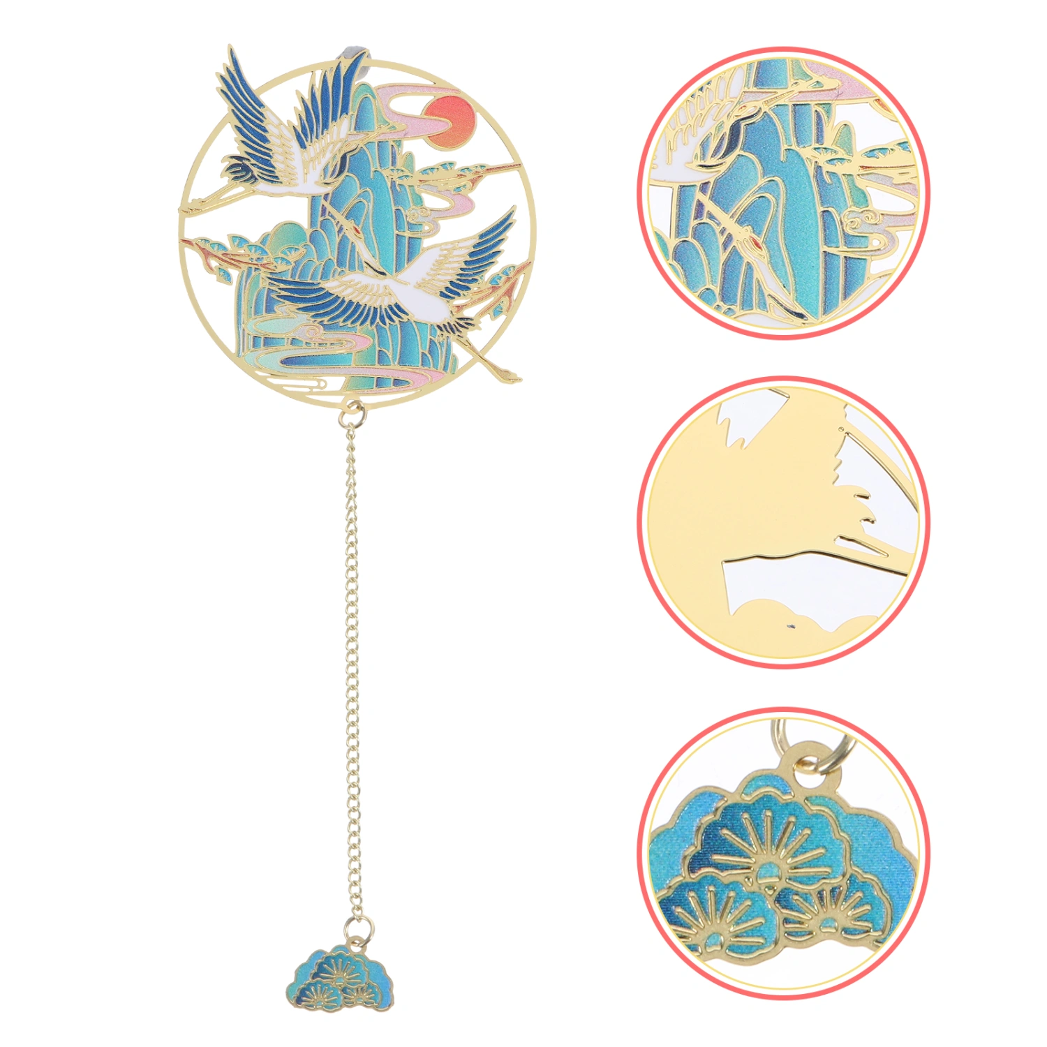 Creative Bookmark with Pendant Exquisite Decorative Bookmark Page Marker