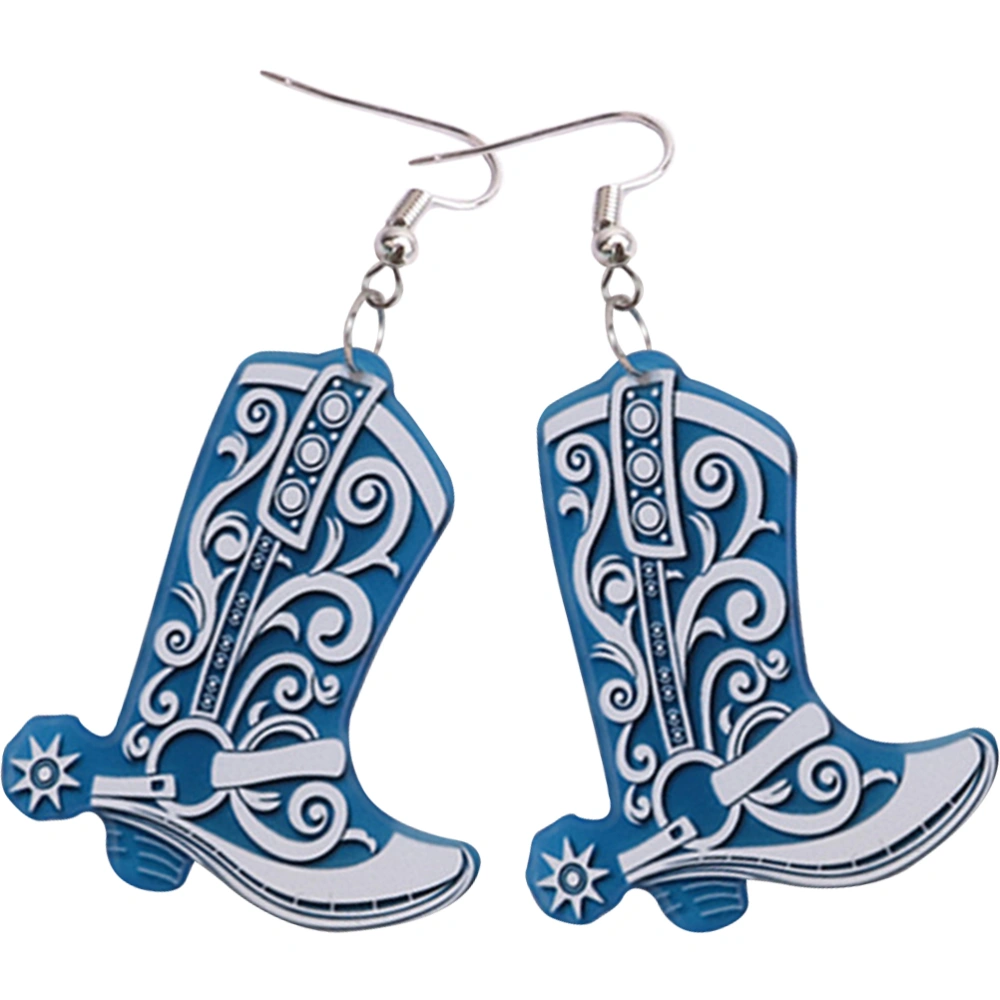 1 Pair Cowgirl Boot Earrings Women Western Earrings Retro Dangle Drop Earrings