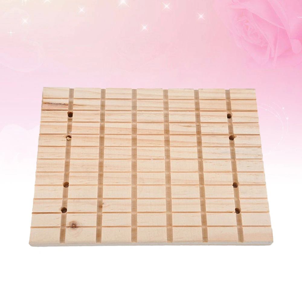 Pet Hamster Wooden Claws Scratching Board Square Grooves Grinding Claws Deck for Home Pet Shop