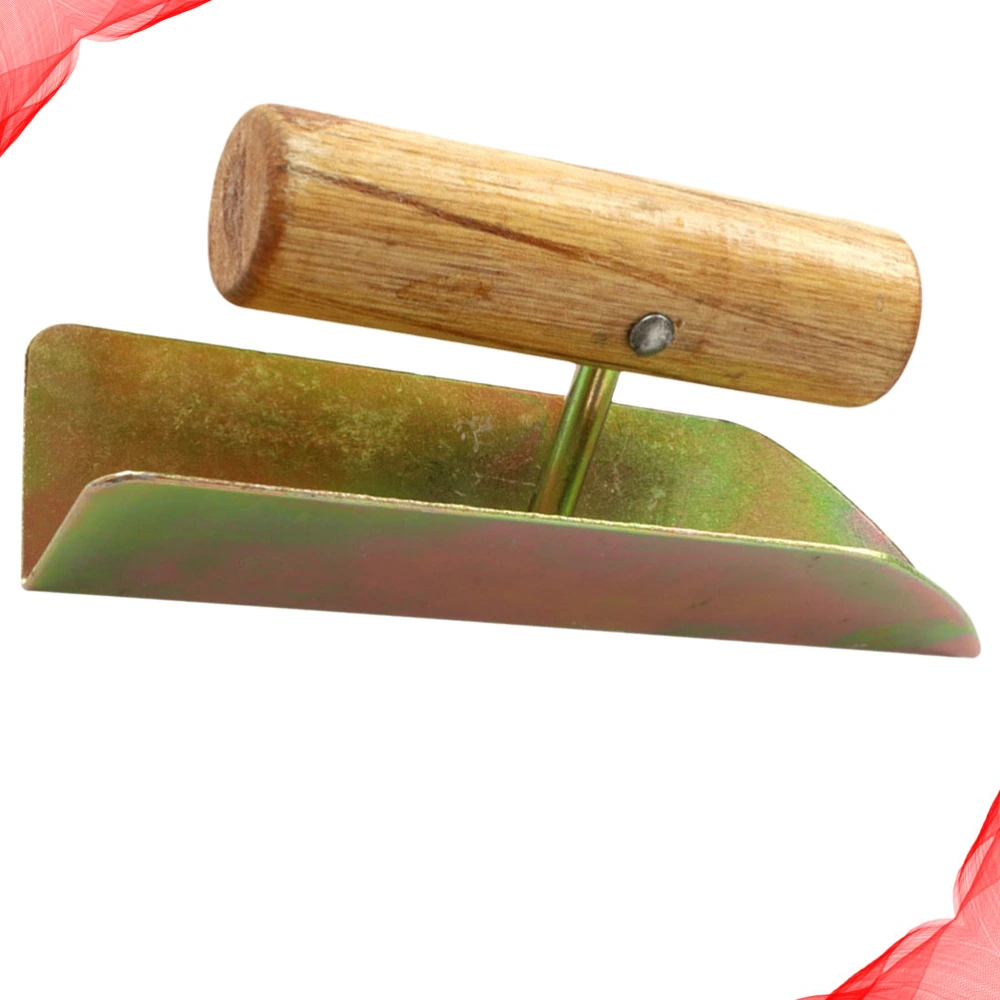 1pc Wooden Handle Wall Scraper Right Angle Pull Trowel Wall Finishing Tools Carbon Steel Troffel for House