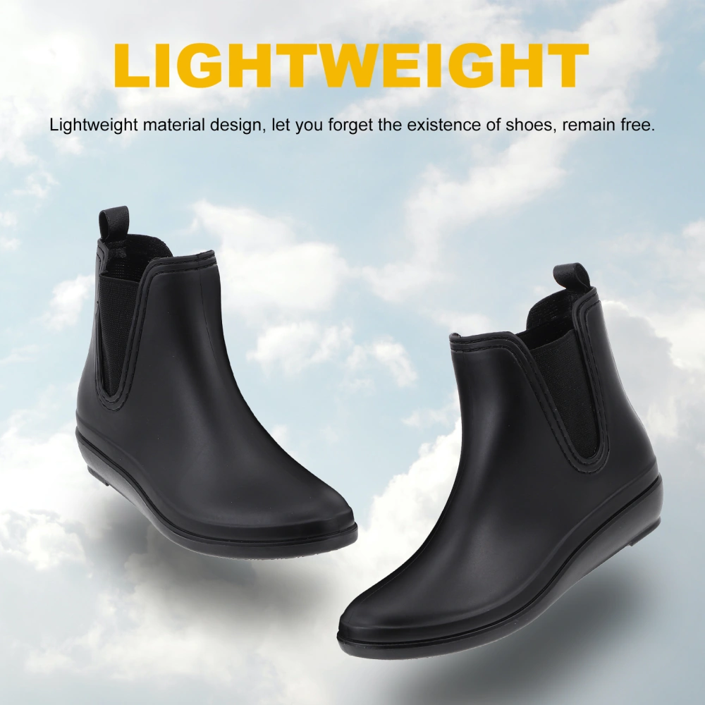 1Pair Comfortable Fashion Rain Boots Women Non-Skid Flat Heel Rain Boots