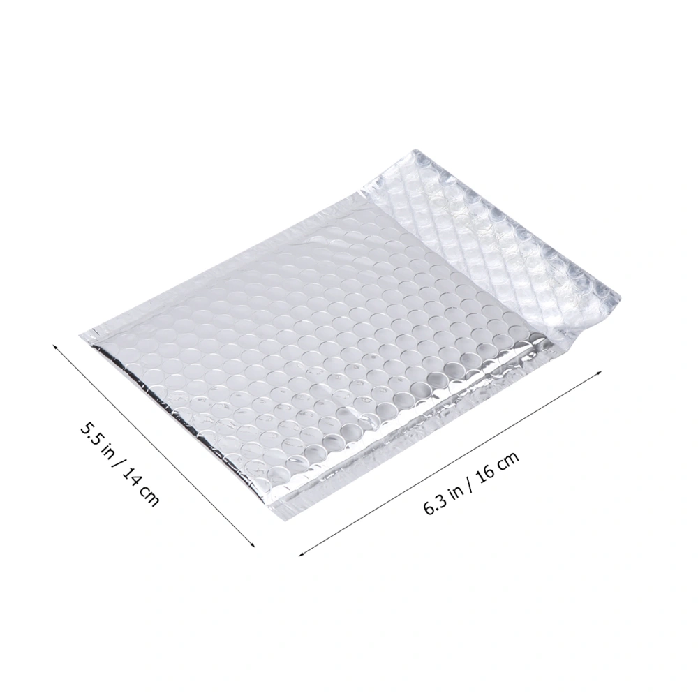 28 Pcs PET Material Aluminum Film Bubble Envelope Bag Logistics Express Transport Packaging Bag Bubble Pouch (Silver)