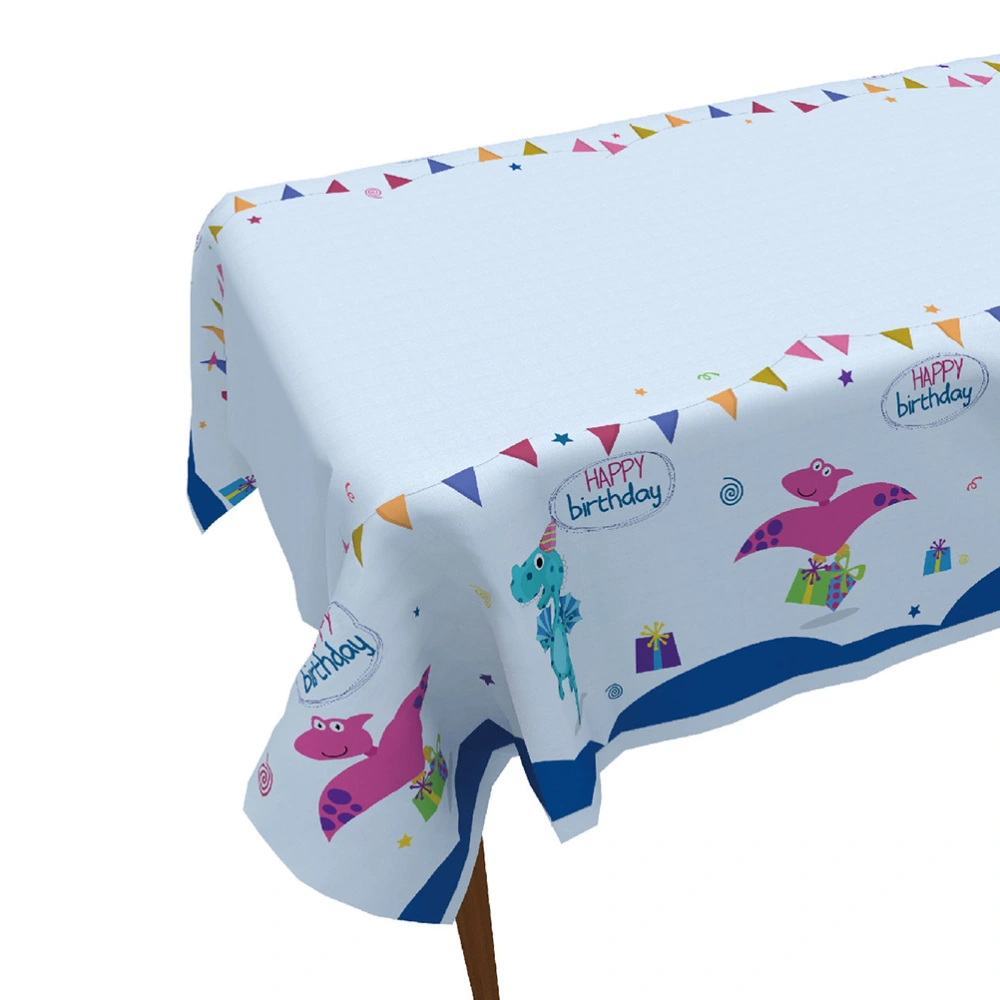 Plastic Rectangular Tablecover Dinosaur Design Tablecloth Disposable Antifouling Table Cover Birthday Party Table Decor