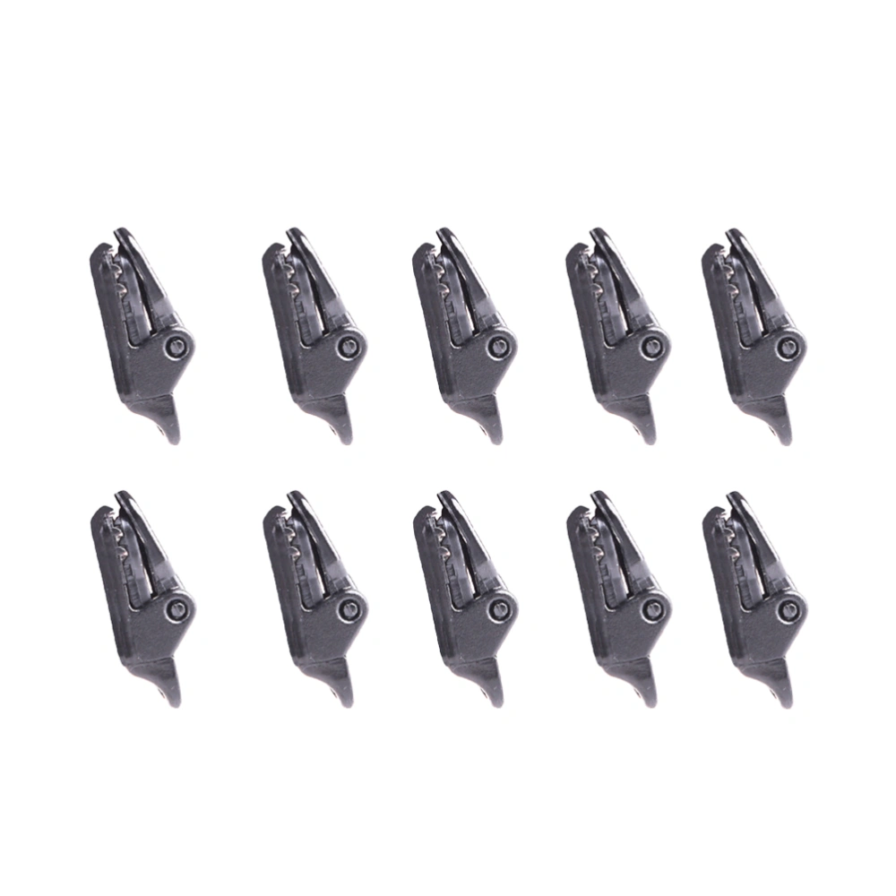 10 Pcs Professional Clips Heavy Duty Lock Grip Awning Clamp Set Instant Clip Crocodile Wind Rope Buckle for Camping Canopies Tarps Caravan (Black)