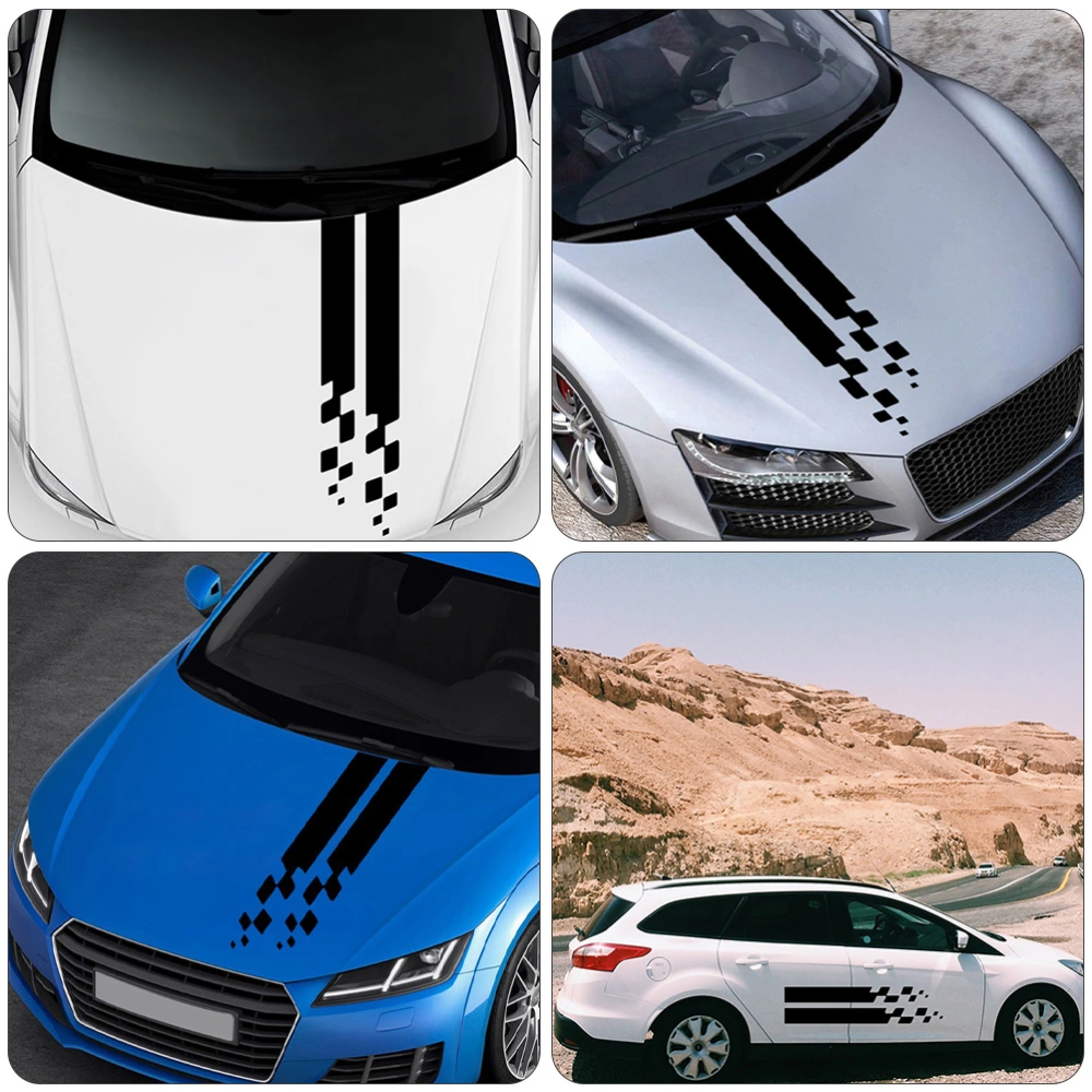 1 Set Car Hood Stickers Removable Vehicle Stickers Universal Car Sticker