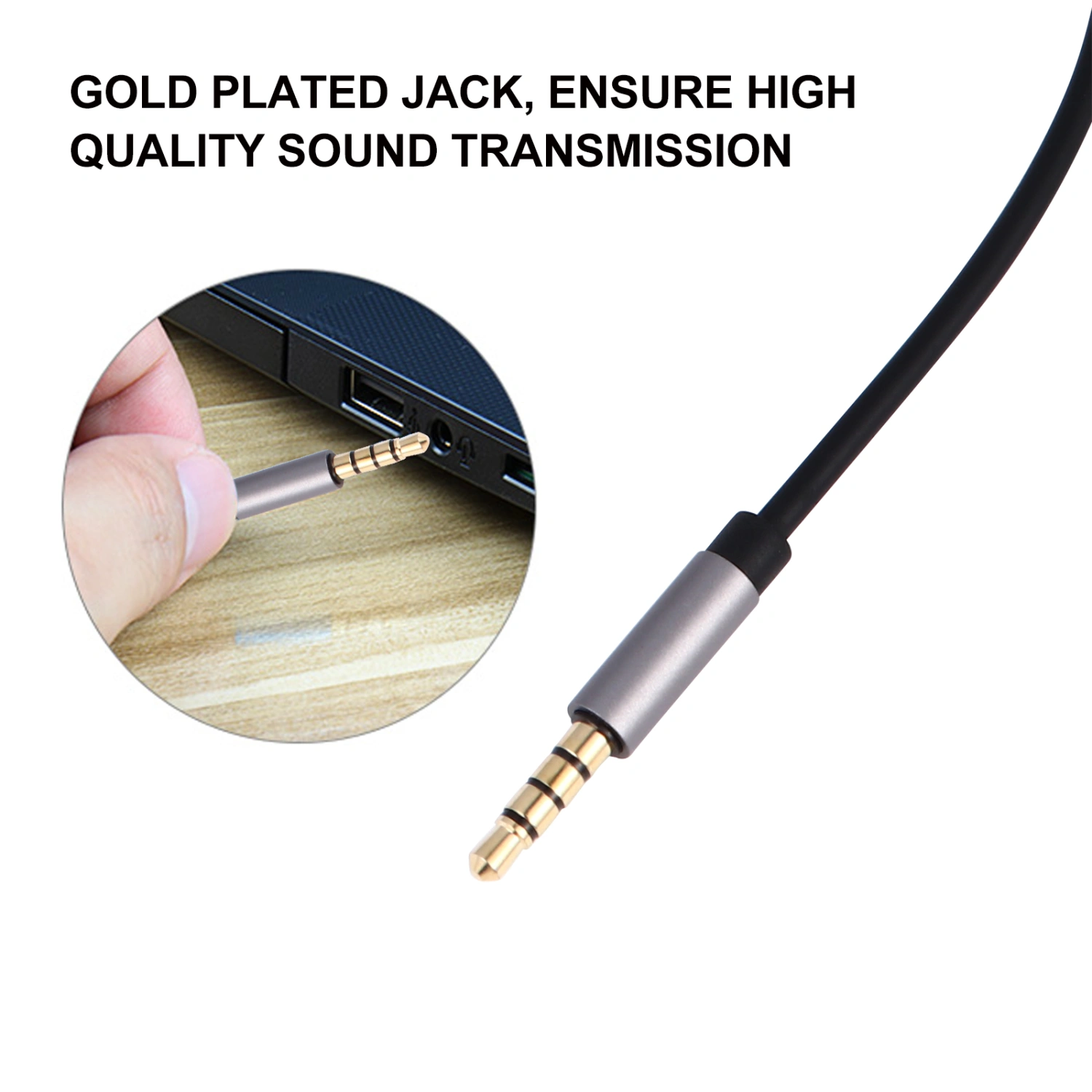 Headphone Audio Splitter For Microphone Earphone 3.5mm Audio Adapter Cable