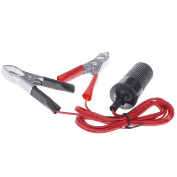 Car Baatery Alligator Clip On Terminals Clips Auto Cigarette Lighter Socket Cable Clamps