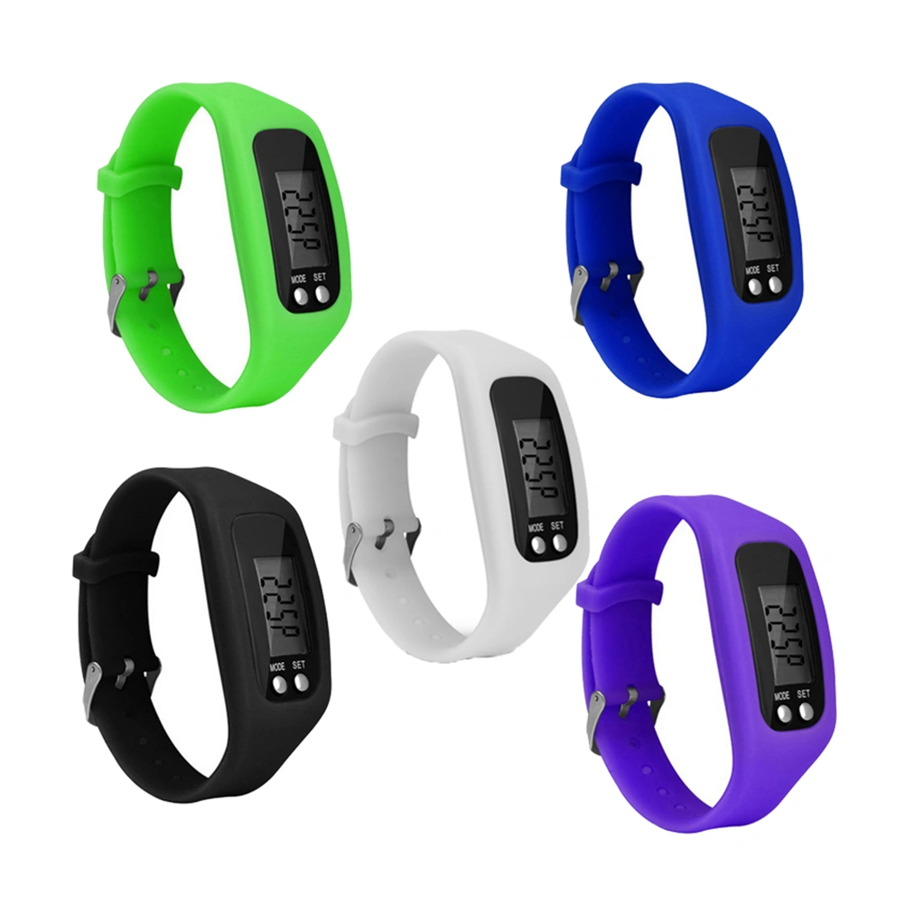 LED Multi Function Pedometer Leisure Sports Watch Calorie Monitoring Electronic Watch White