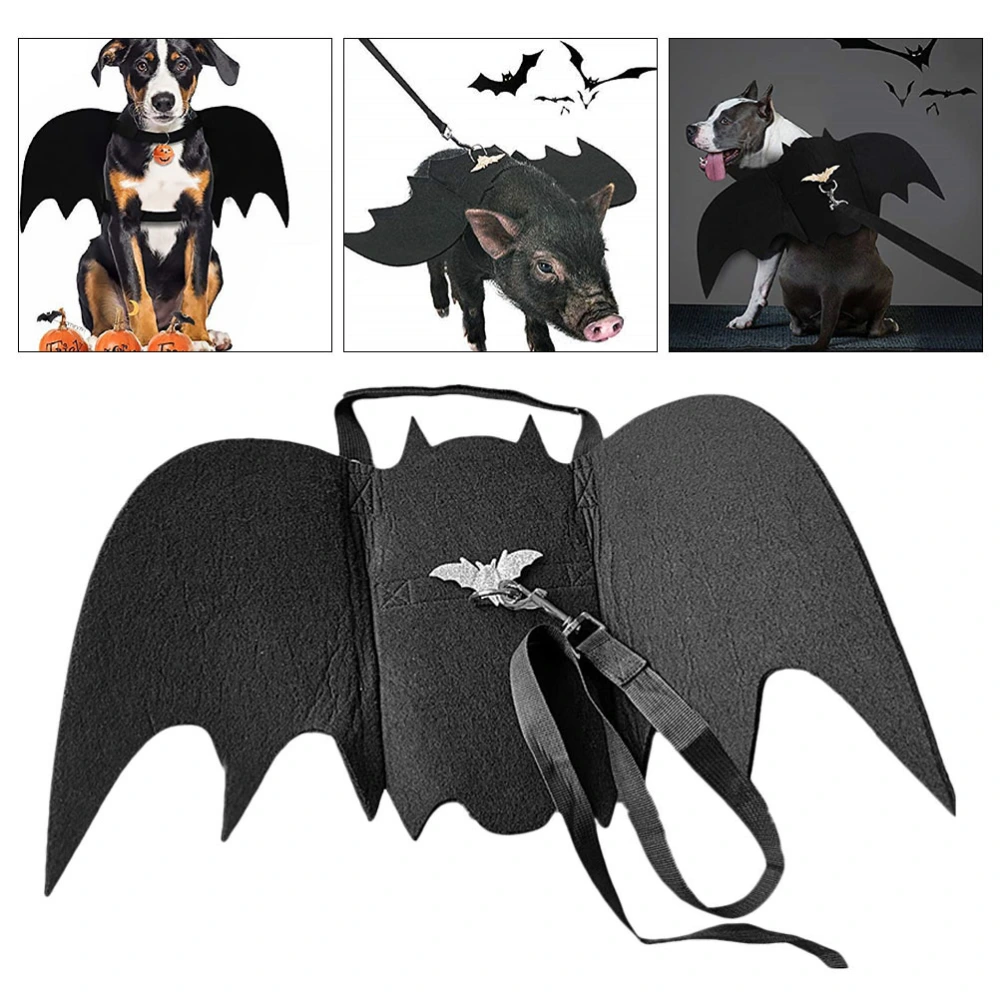 1pc Halloween Bat Shape Pet Pulling Rope Pet Leash Pet Chest Leash Strap