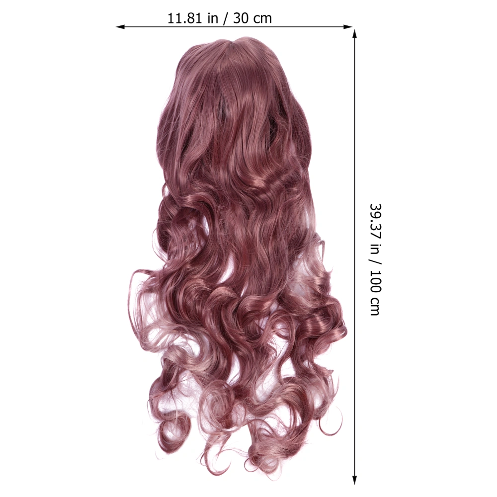 Violet Synthetic Wig Cosplay Halloween Long Curly Wig Fancy Dress Tools