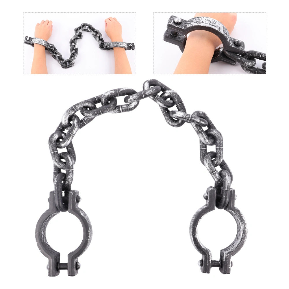 Halloween Toys Plastic Toys Prisoner Handcuffed Handcuffs Chain Halloween Decor