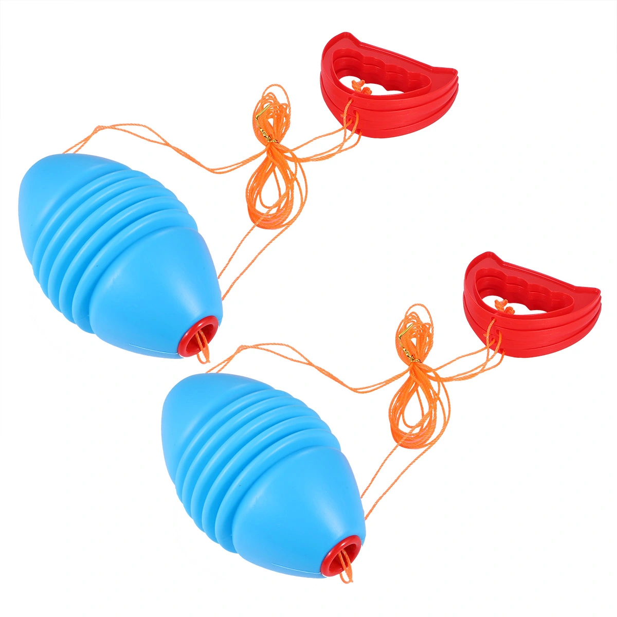 2pcs Kid Pull Toys Boy Girl Fitness Pull Ball Toys Funny Pull Toys for Kindergarten Home (Blue)