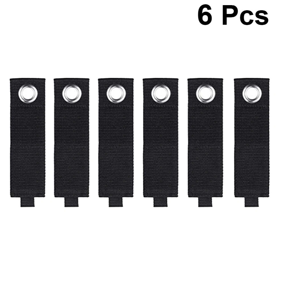 6Pcs Practical Tie Down Strap Strong Ratchet Belt Luggage Bag Cargo Lashing With Metal Buckle(Black, 25x130mm)