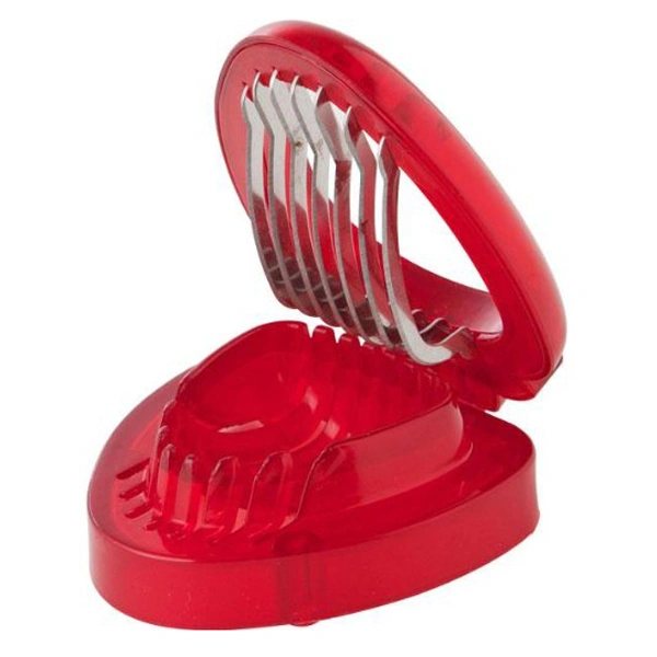 Portable Strawberry Slicer Cutter Chopper Kitchen Tool (Red)