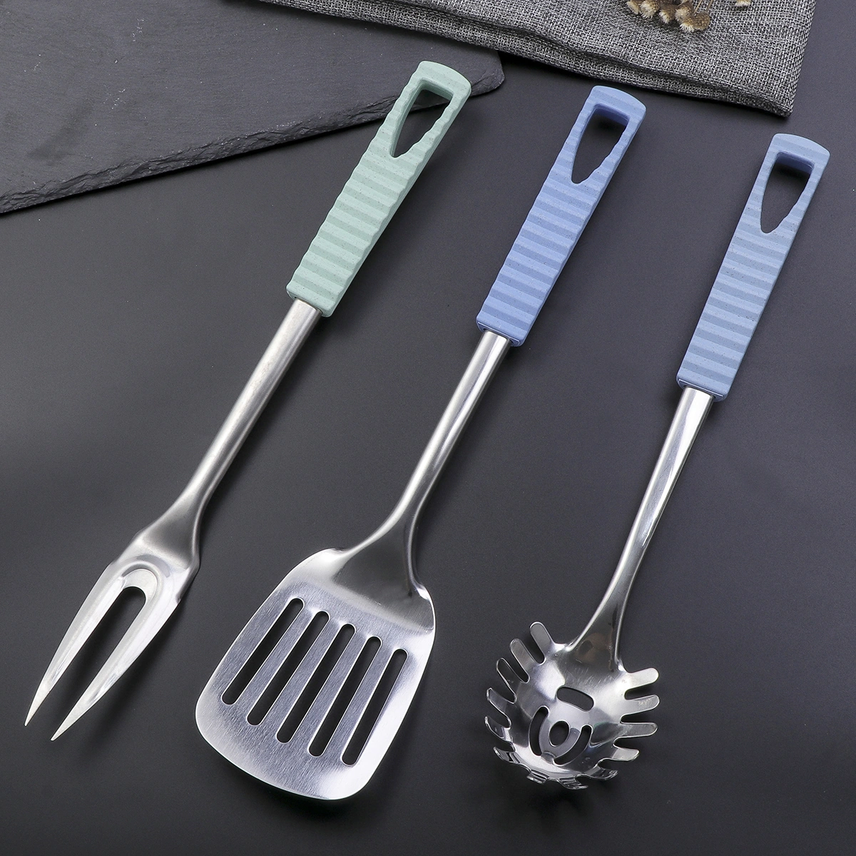 Stainless Steel Kitchen Utensils with Vacuum Ergonomic Handle for Home Kitchen - Slotted Turner