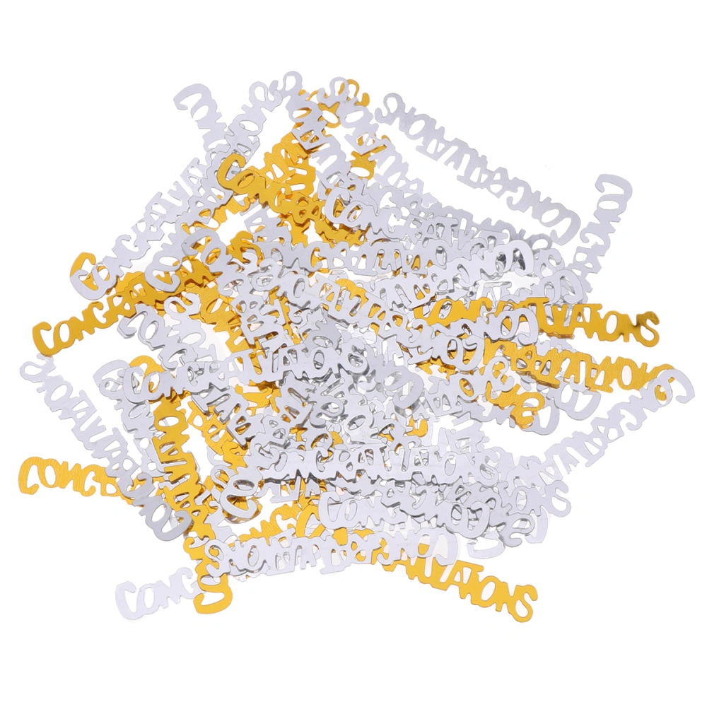 Silver and Gold Confetti for Graduation Party Supplies Perfect Graduation Decoration for Grad Party (CONGRATULATIONS)