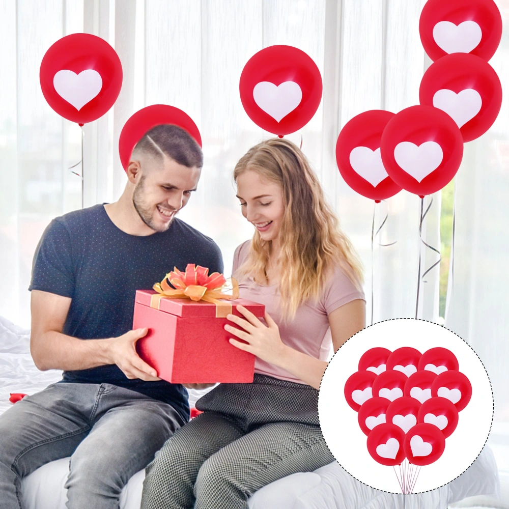 100pcs Latex Balloons Valentine's Day Theme Party Wedding Decorative Balloon