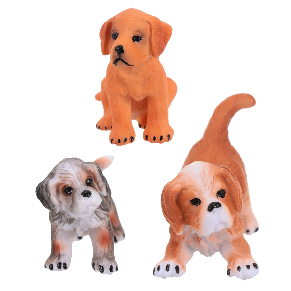 3Pcs Dog Ornaments Pretty Garden Decoration Home Microlandscape Supplies