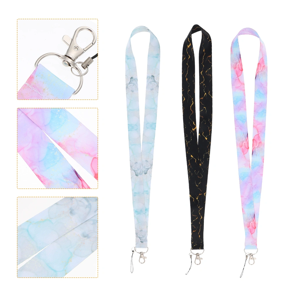 3Pcs Key Chain Wrist Straps Mobile Phone Hanging Ropes Anti-lost Phone Lanyards