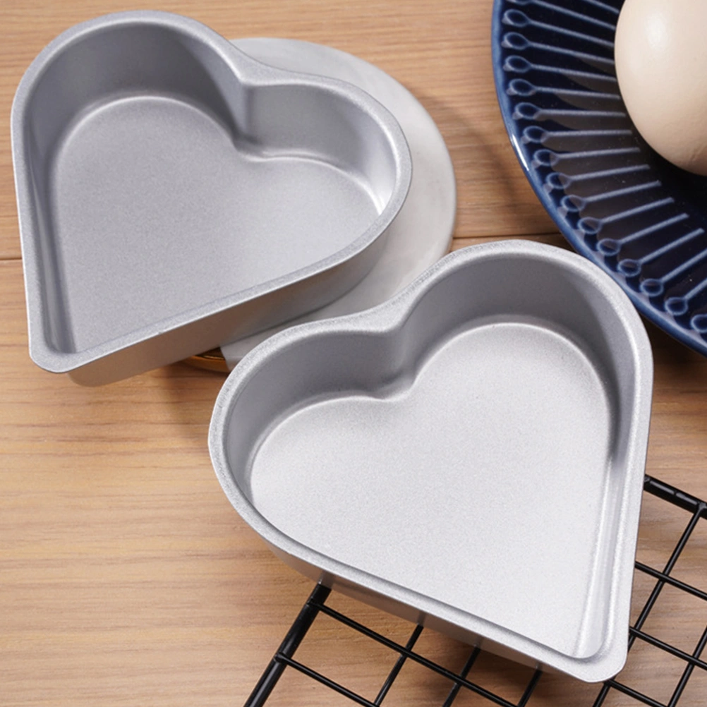 3Pcs Metal Pudding Molds Heart Cake Molds Non-stick Jelly Molds Metal Pudding Pans