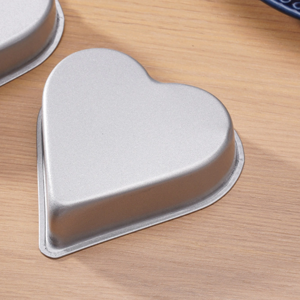 3Pcs Metal Pudding Molds Heart Cake Molds Non-stick Jelly Molds Metal Pudding Pans