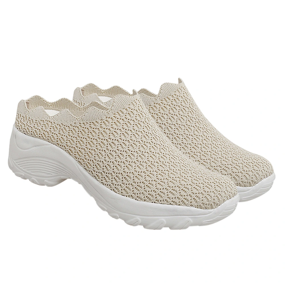 1 Pair of Thick Sole Casual Shoes Woman Leisure Shoes Breathable Footwear