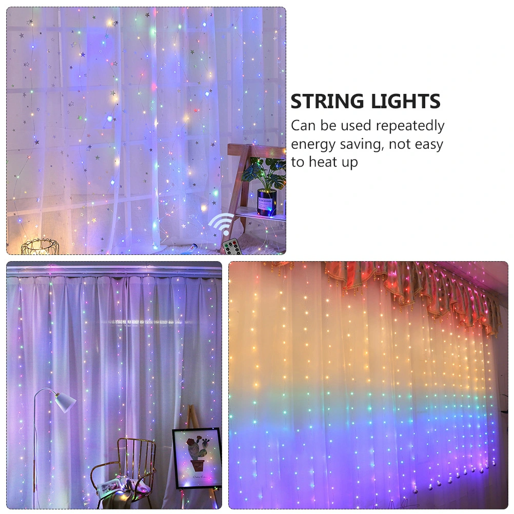 1 Set LED Party Decorative Atmosphere Lights Home Bedroom Curtain Lights String