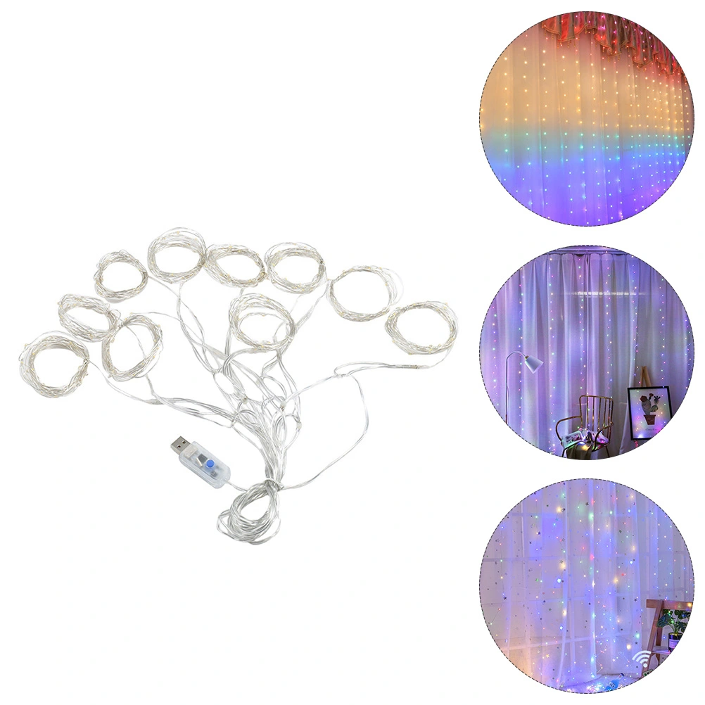 1 Set LED Party Decorative Atmosphere Lights Home Bedroom Curtain Lights String