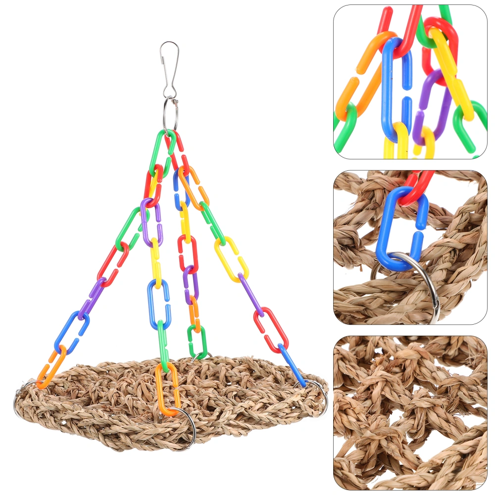 Parrot Climbing Toy Woven Bird Perch Bird Cage Supply Bird Swing Toy Pet Supply