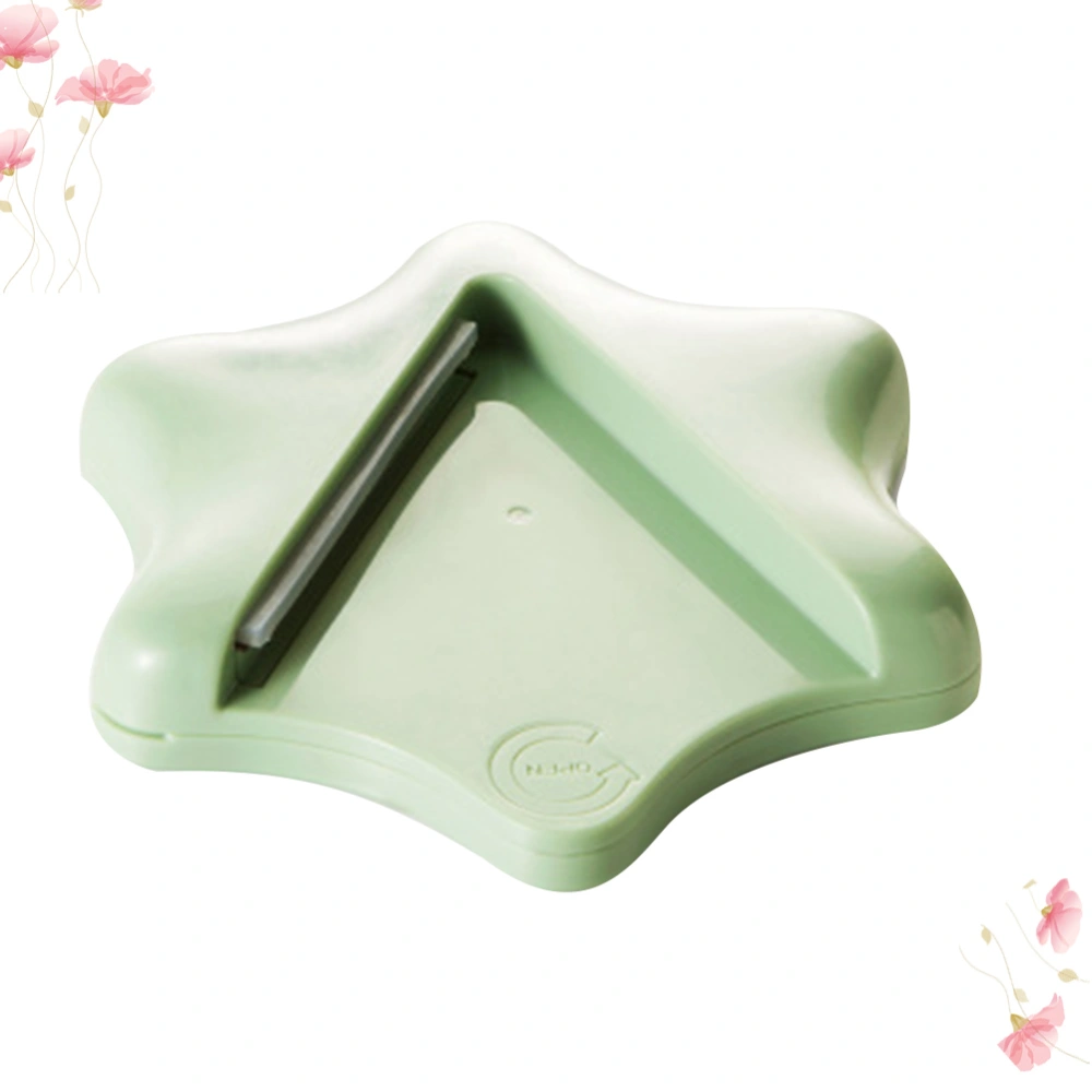 1Pc Paste Type Opener Creative Hexagonal Bottle Opener Jar V-Shaped Rotary Lid Opener(Light Green)