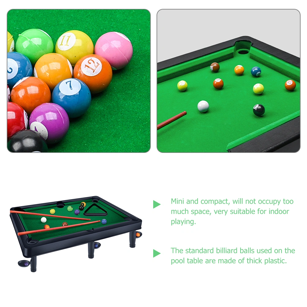 Desktop Miniature Pool Table Set with Balls Mini Billiards Table Plaything Desktop Table Billiard Intelligence Toy