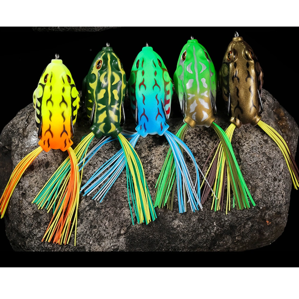 5pcs Fishing Lures Rubber Artificial Fishing Bait for Bass Snakehead Saltwater Freshwater