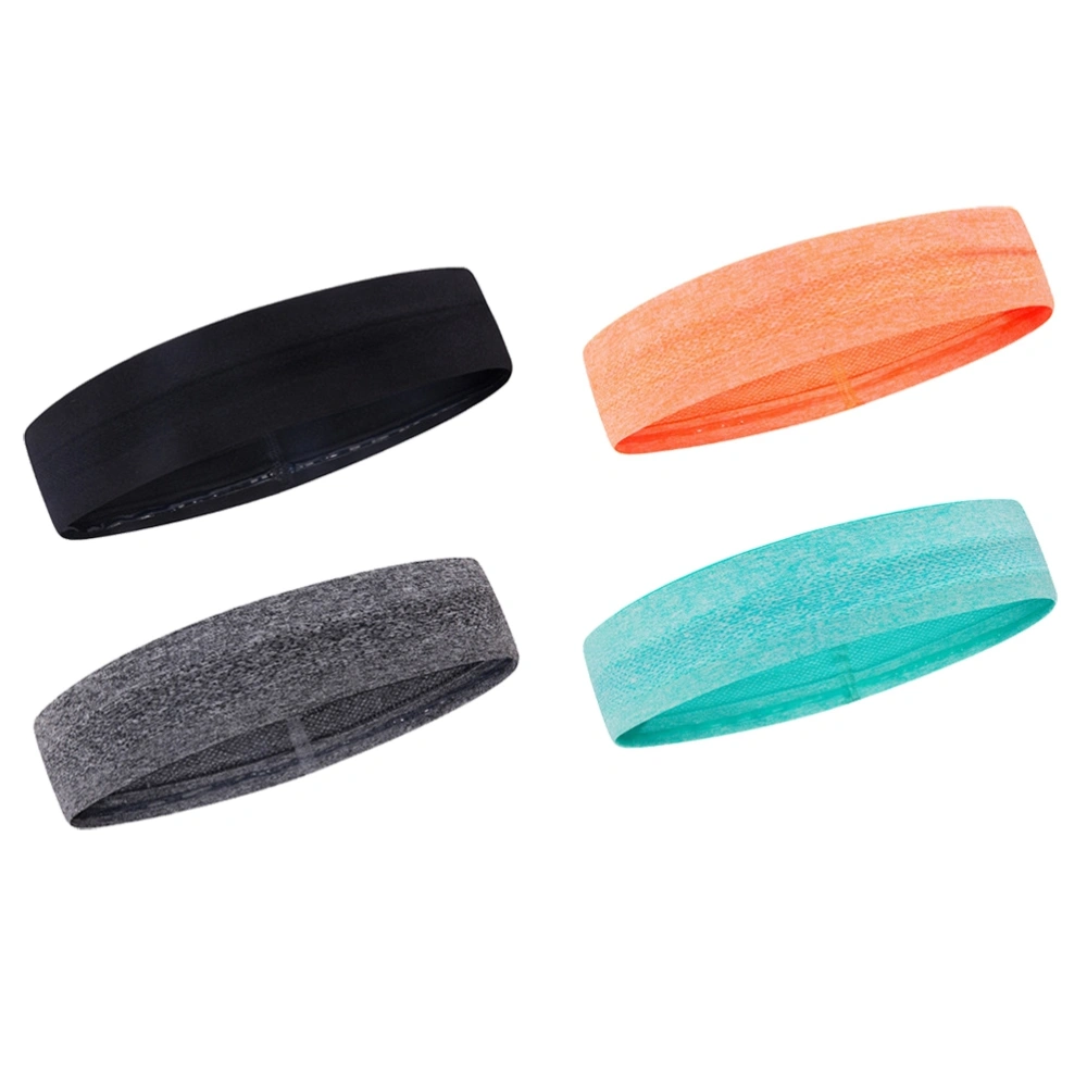 4pcs Workout Headbands Highly Absorbent Non-slip Sweatbands Super Stretchy Bandana Headband for Sports Fitness Running Yoga Exercise Tennis