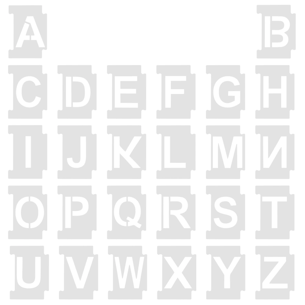 26pcs Reusable Letters Stencil Alphabet Templates Kids Painting Templates