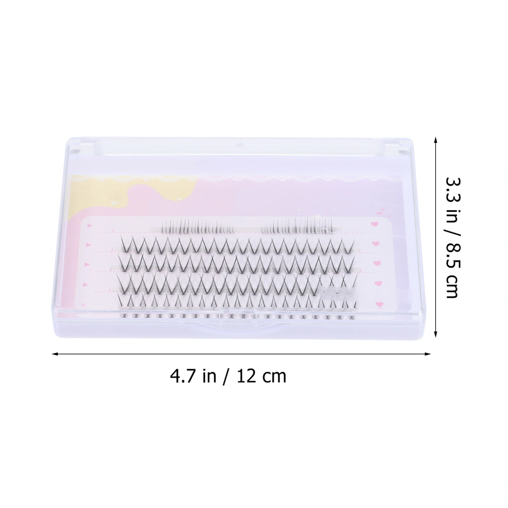 1 Box V Type False Eyelashes Extensions Natural Look Fiber Fake Eye Lashes