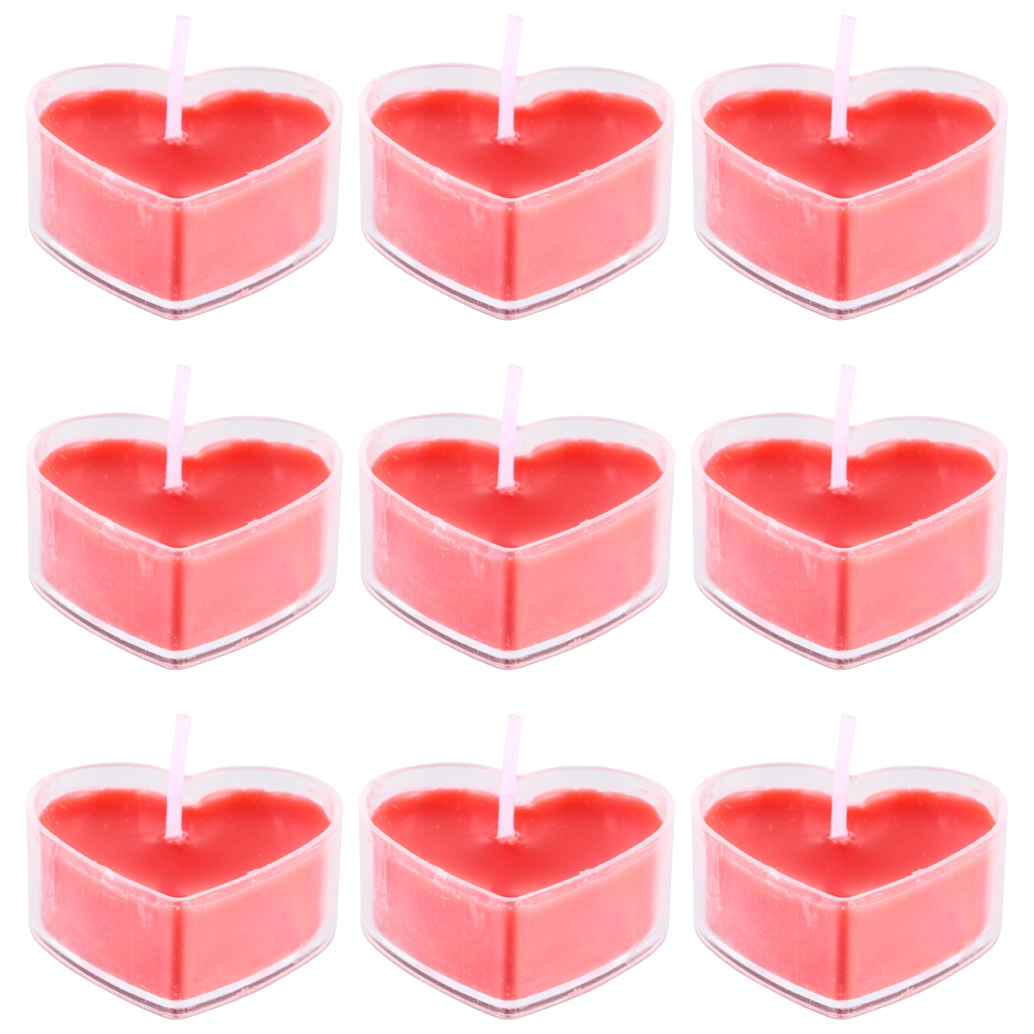 9Pcs Delicate Scented Candles Heart Shaped Aroma Candles Home Wedding Adornment