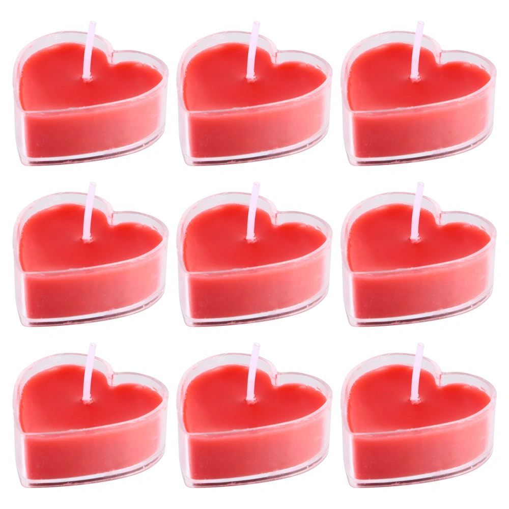 9Pcs Delicate Scented Candles Heart Shaped Aroma Candles Home Wedding Adornment