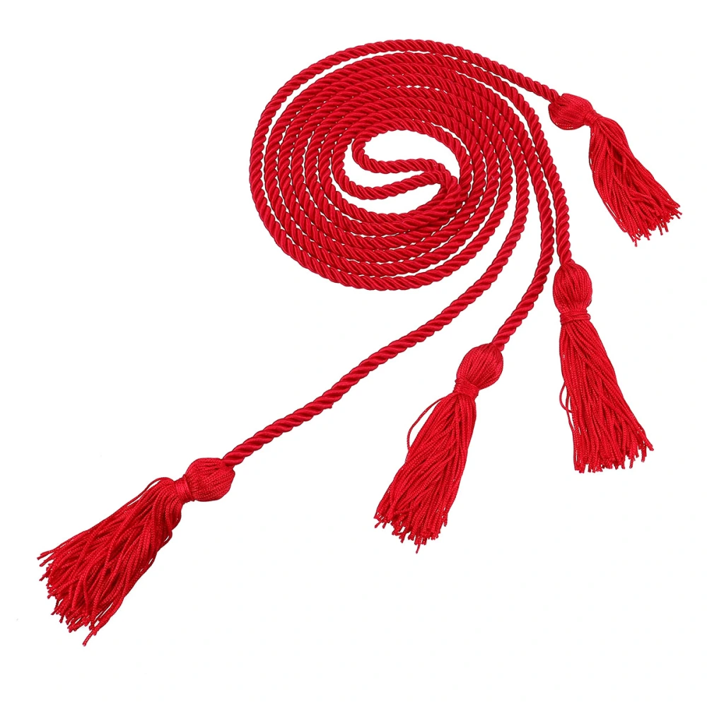 Solid Color Braided Honor Graduation Cords (Red)