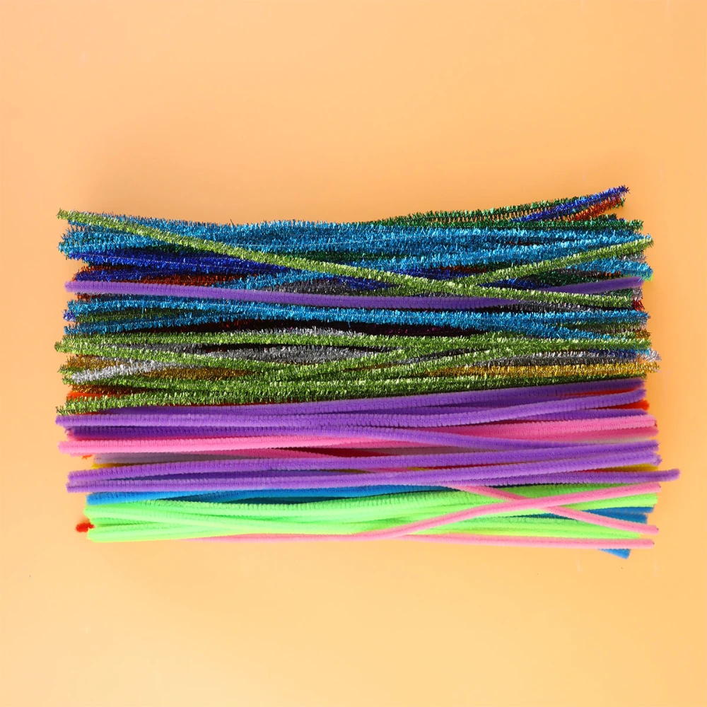 200Pcs Colorful Wool Fashion Twisting Rods Creative Twisted Bars Toy Funny Bendable Sticks for Kids Adults (10 Colors Random Delivery)